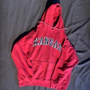 vintage kansas hoodie with Life apparel tag. all flaws in photos.